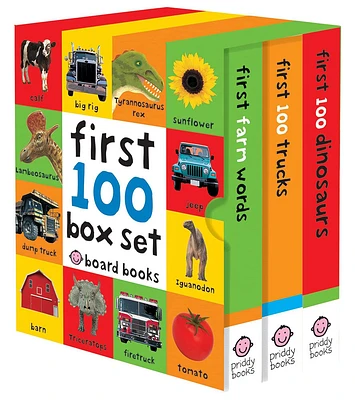 First 100 Box Set: Farm, Dino, Trucks - Édition anglaise