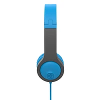 Jlab JBuddies Folding Wired Headphones- Blue/Gray