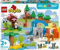 LEGO DUPLO Town 3 in 1 Wild Animal Families Building Toy Playset - Preschool Learning Toy - 10446