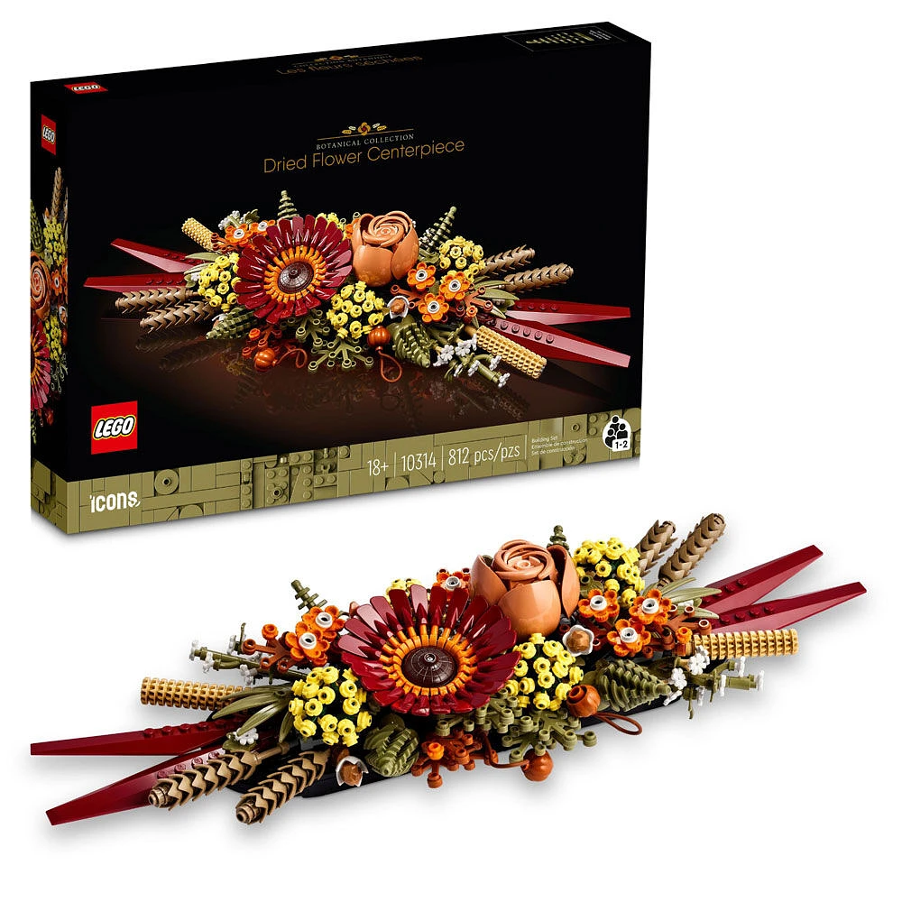 LEGO Icons Dried Flower Centerpiece 10314 Building Kit (812 Pieces)