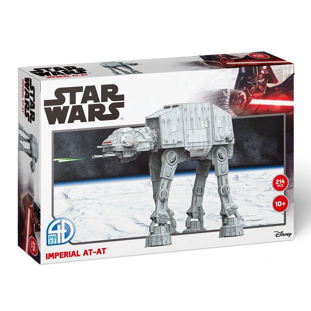 4D Build, Star Wars Imperial AT-AT Walker, 3D Paper Model Kit, 214 Piece Paper Model Kit