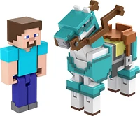 Minecraft - Steve et Son Cheval en Diamant