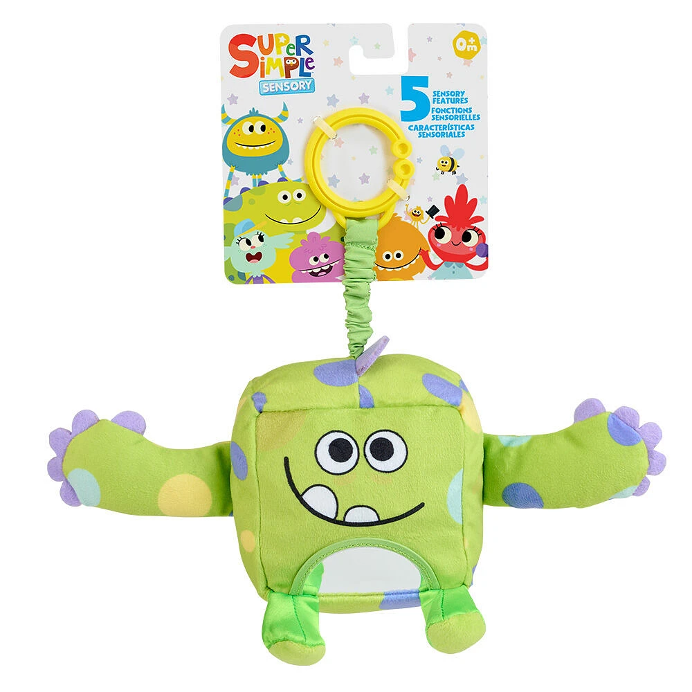 Super Simple Sensory Plush Monster Hugo (Green) with 5+ Sensory Features