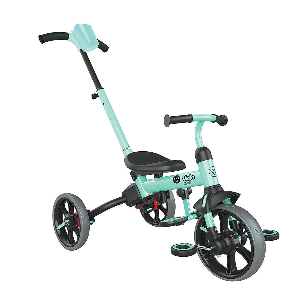 Yvolution Velo Flippa 3-en-1 Tricycle transformable en draisienne - Bleu canard
