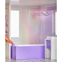 Rainbow High House Playset- 3-Story Wood Doll House (4-ft Tall and 3-FT Wide), Fully Furnished with Working Hot Tub, Shower, Sink, Elevator, and 50+ Accessories