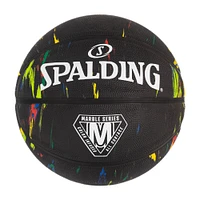SPALDING MARBLE BLACK BASKETBALL, SIZE 7