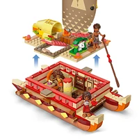 LEGO Disney Moana Adventure Canoe Building Toy Set - Pretend Play Toy Boat with 4 Disney Characters - 43270