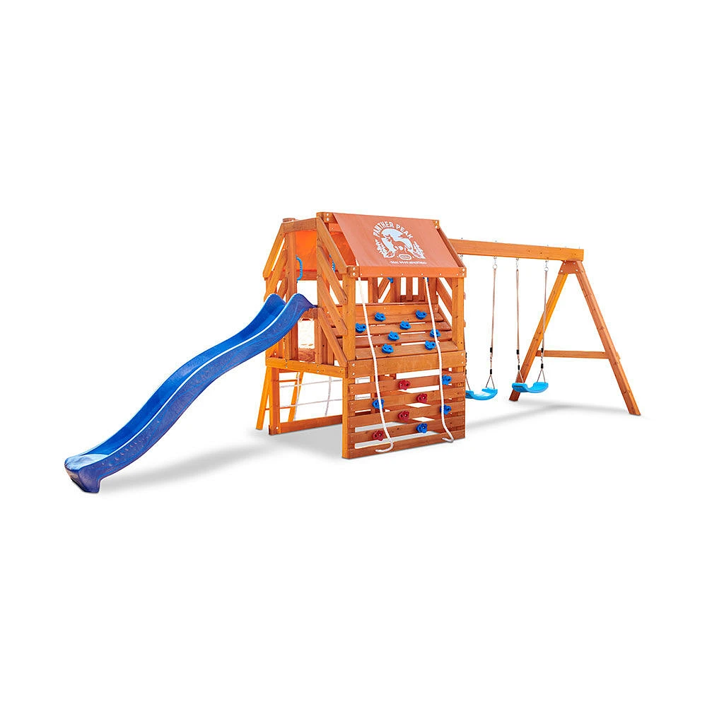 Real Wood Adventures Panther Peak Backyard Playset for Kids by Little Tikes