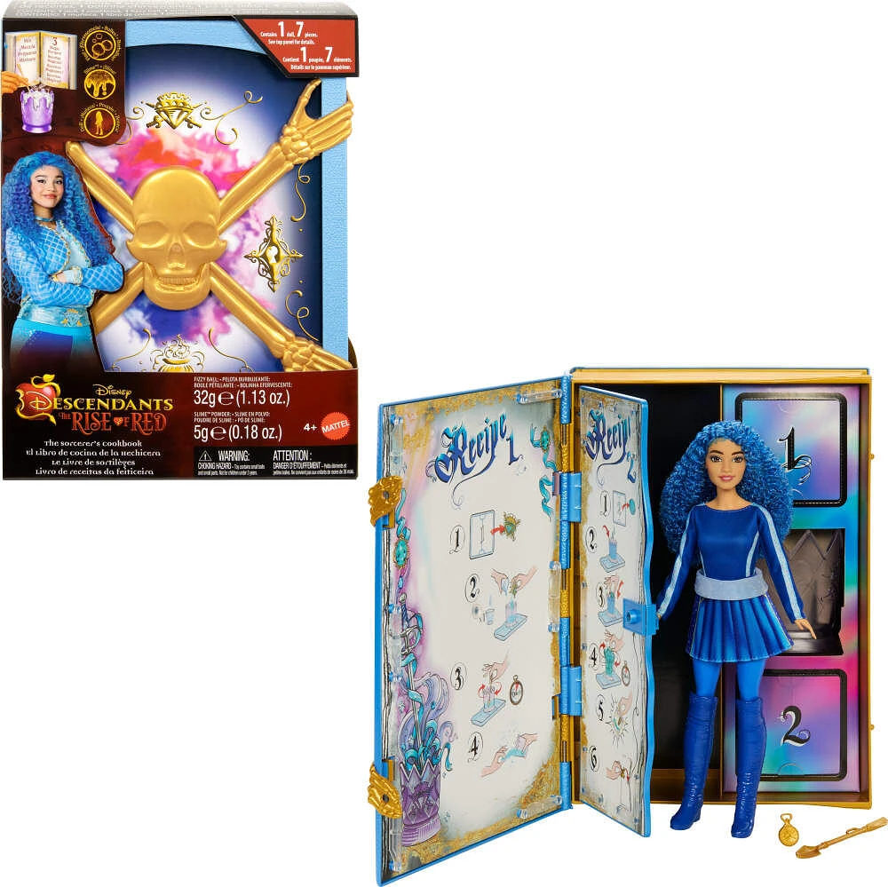 Poupée Princesse Chloe Charmant, fille de Cendrillon et coffret de jeu Descendants: The Rise of Red de Disney de Mattel, Le Livre de Sortilèges, mélangez pour surprendre