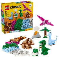 LEGO Classic Les dinosaures créatifs Ensemble de construction en briques assortis, Modèles de jeux imaginatifs pour enfants 11041