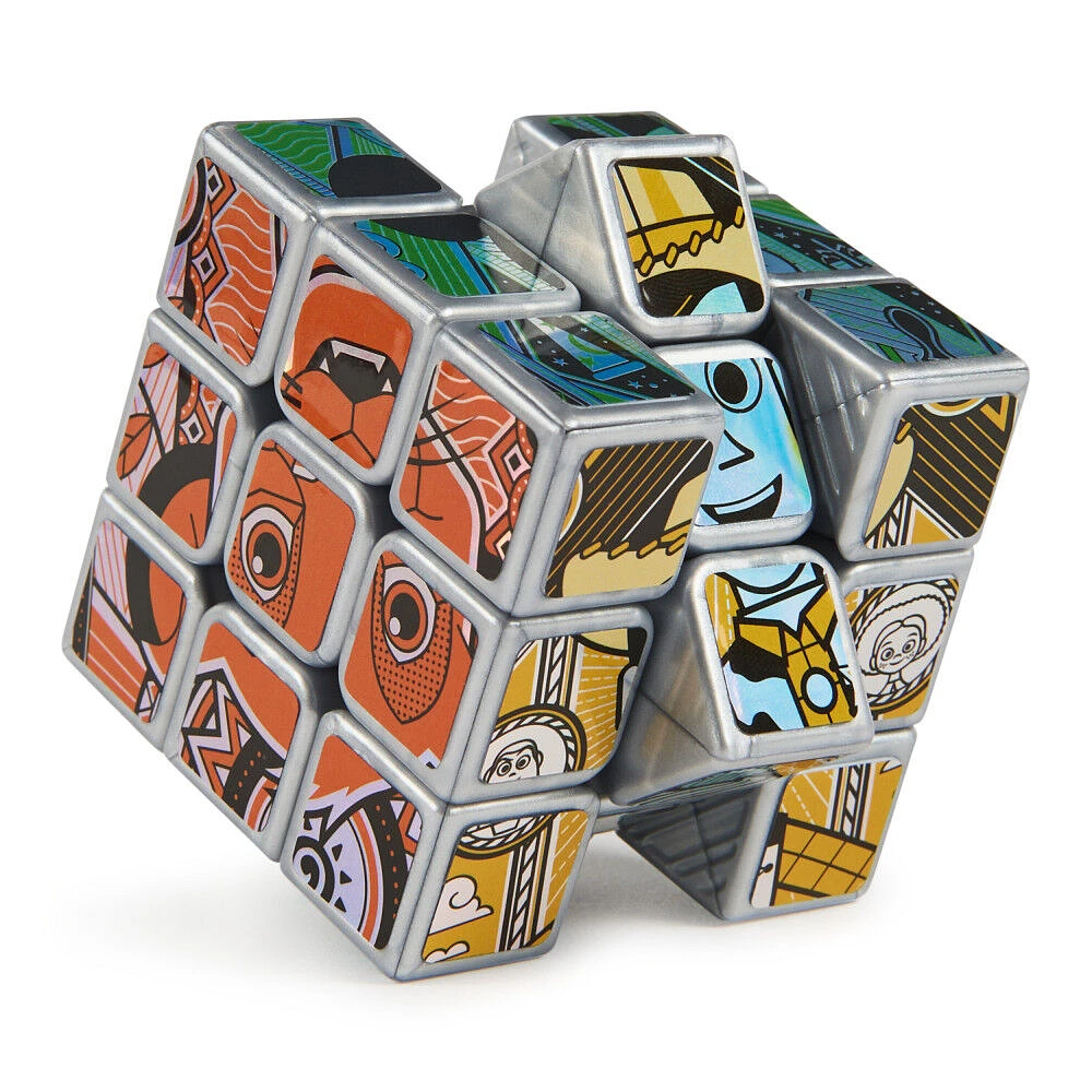 Rubik's Cube, Disney 100th Anniversary Metallic Platinum 3x3 Cube | Fidget Toys| Mickey Mouse Toys | Disney Toys