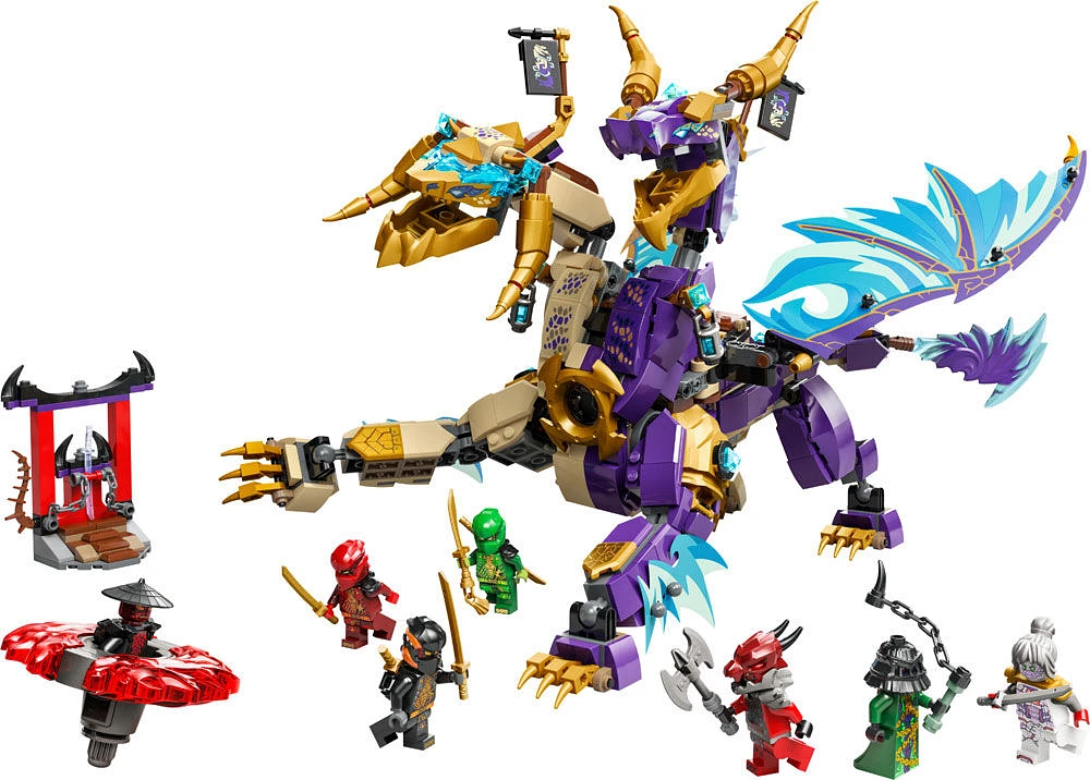 LEGO NINJAGO Arc, le dragon de la concentration, ensemble de jouet ninja, ensemble de jeu de bataille avec 8 figurines 71836