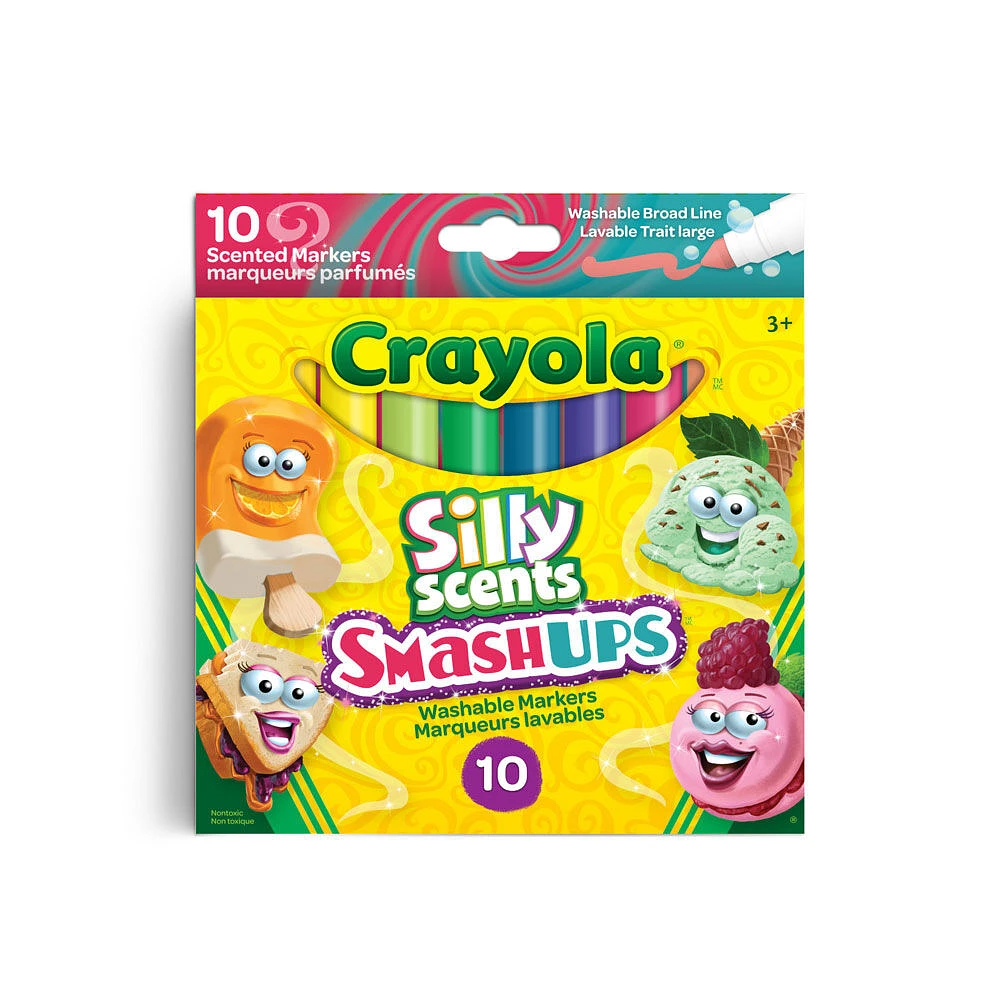 Marqueurs à trait large Silly Scents Smash-Ups, boîte de 10