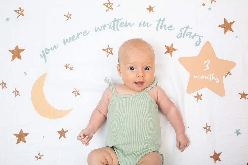 Lulujo -Baby's 1st Year Milestone Blnkt Written in the Stars