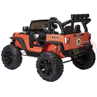 KidsVip 24V EVA Big Wheels Edition Kids Ride On Truck W/ RC- Orange - English Edition