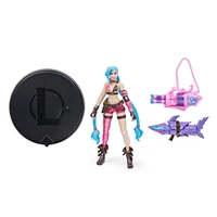 League of Legends, Dual Cities Pack w/ Exclusive Jinx, Heimerdinger, Vi, Caitlyn, and Ekko, 4-Inch Collectible Figures, Accessories