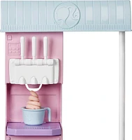 Barbie - Coffret Marchande de Glaces, poupée blonde 30 cm, accessoires