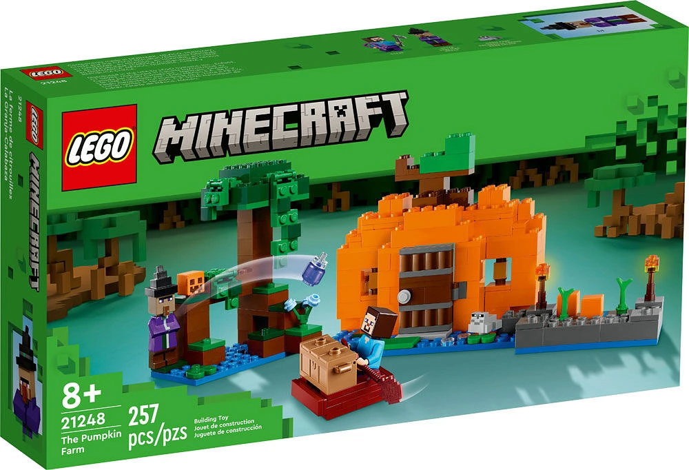 LEGO Minecraft La ferme de citrouilles 21248 ; Ensemble de jeu de construction (257 pièces)