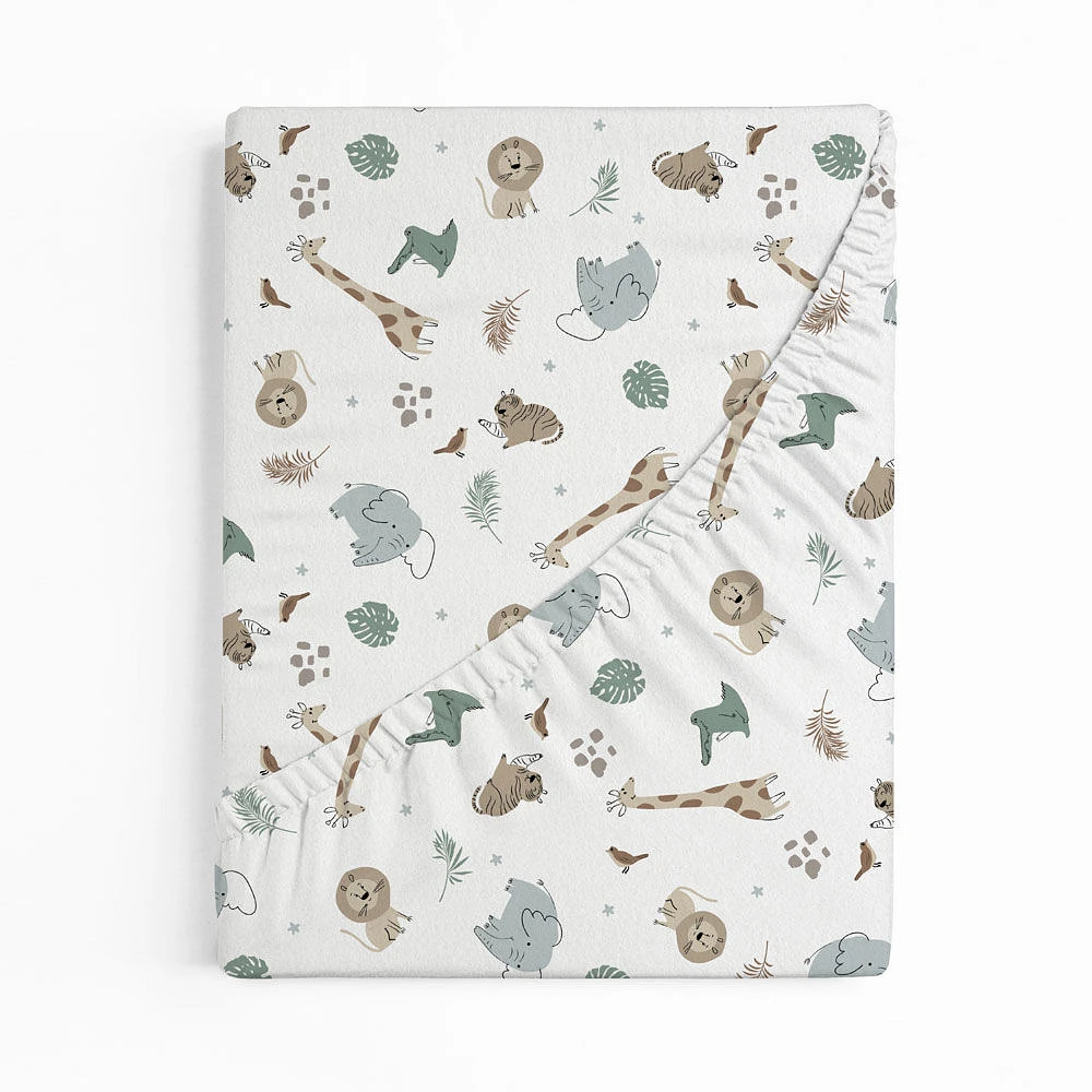 Koala Baby 1 pack Flannel Sheet Safari Fun