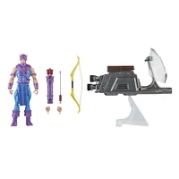 Hasbro Marvel Legends Series, figurine de collection de 15 cm Hawkeye avec Sky-Cycle Avengers 60e anniversaire