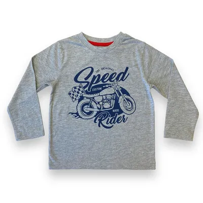 Speed Rider Long Sleeve Tee - Grey