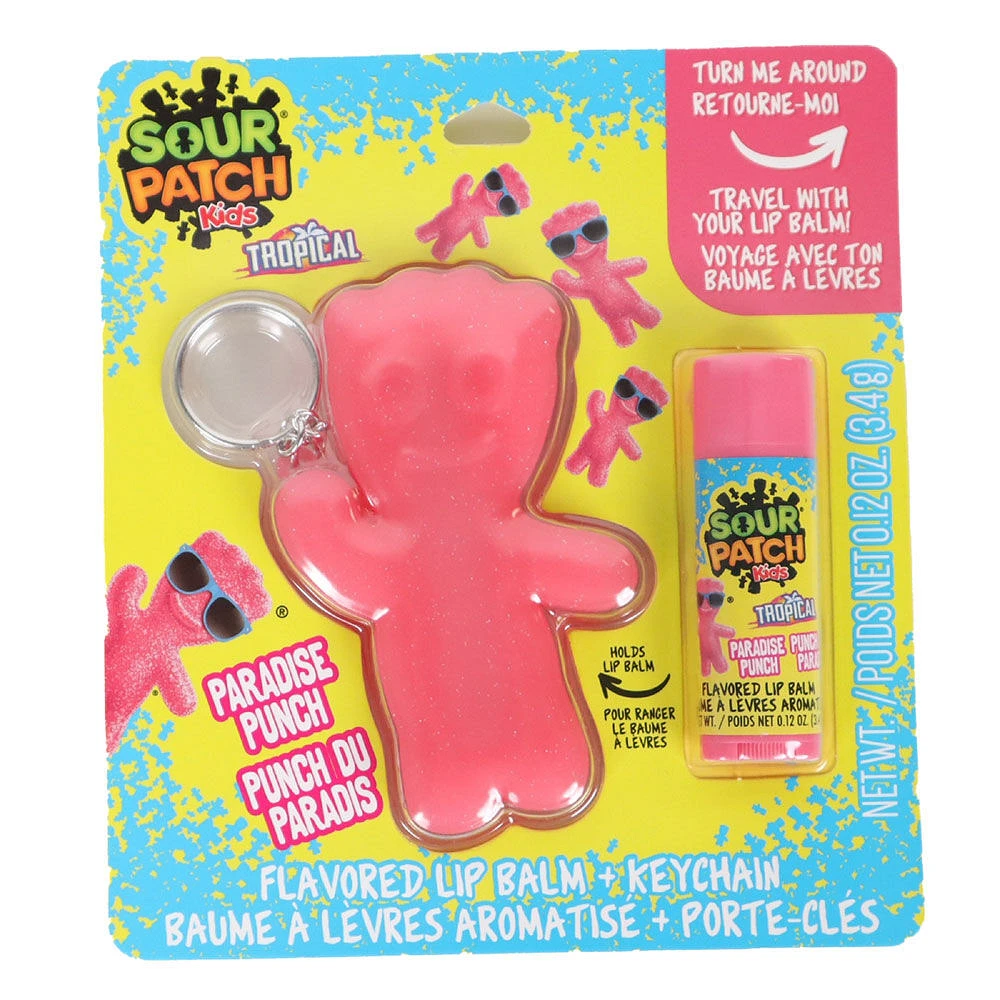 Sour Patch Pink Lip Balm with Keychain