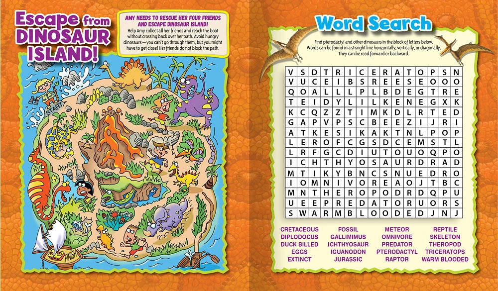 3D Book and Puzzle Pteradactyl - English Edition