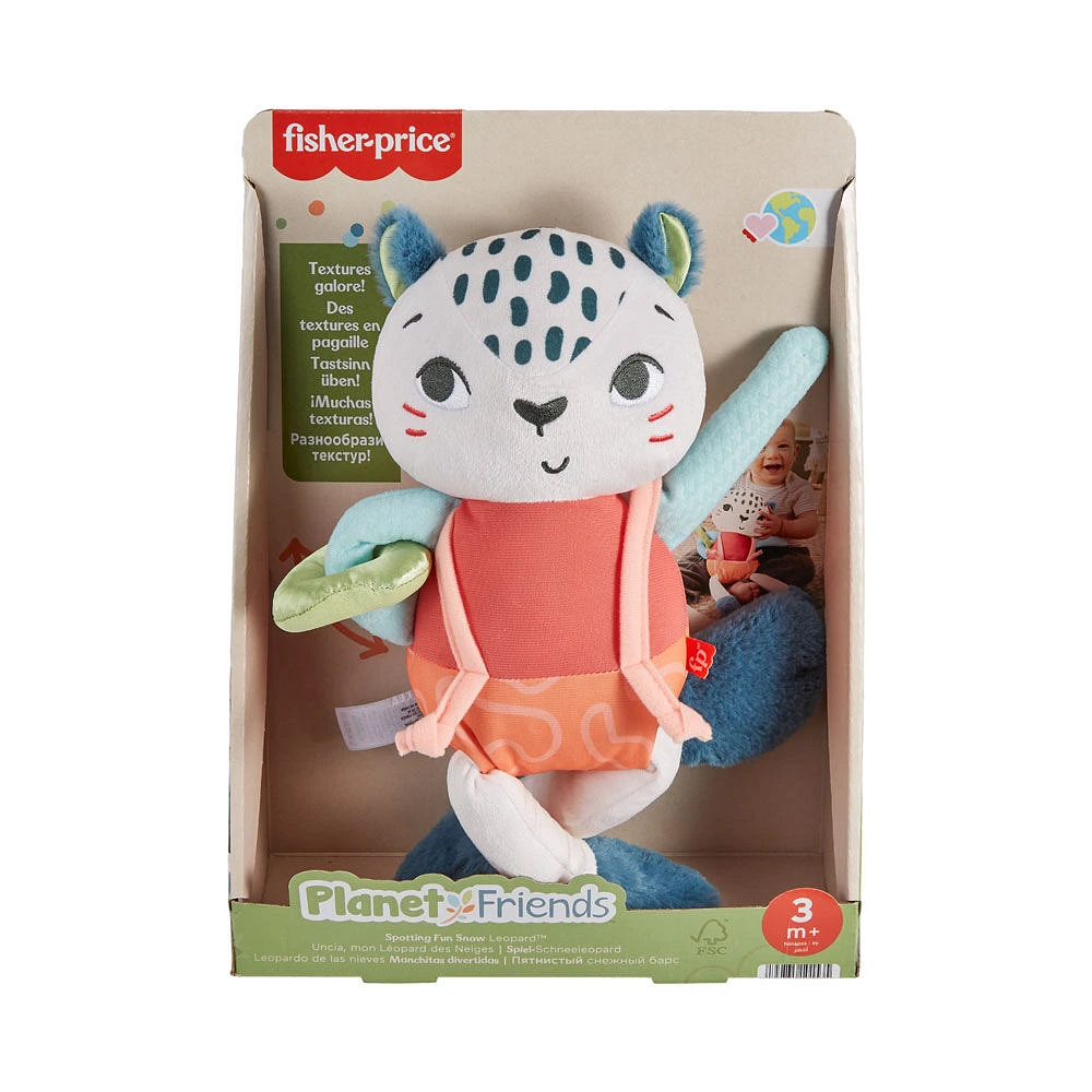 Fisher-Price Planet Friends Spotting Fun Snow Leopard Baby Sensory Toy