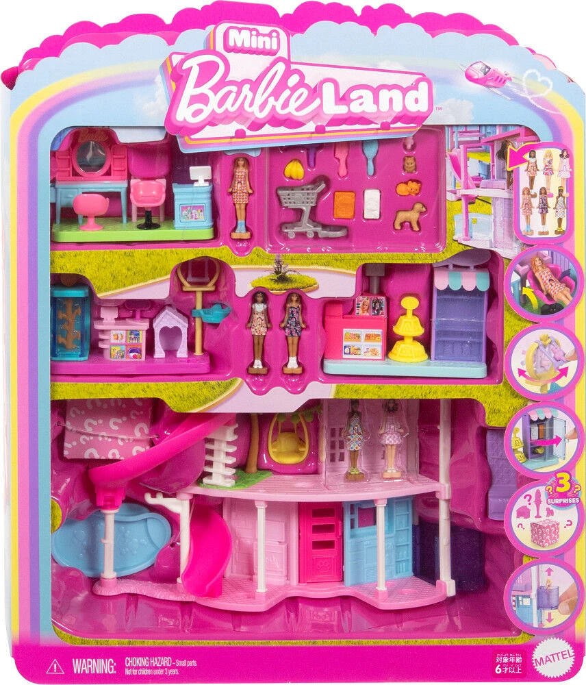 Barbie Mini BarbieLand Collectible Playsets with 1.5-Inch Doll and Interactive Play Areas for Storytelling Fun