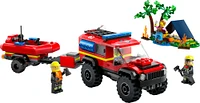 LEGO City 4x4 Fire Truck with Rescue Boat Toy 60412