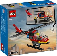 LEGO City Fire Rescue Helicopter Pretend Play Toy 60411