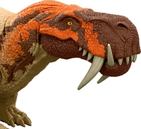 Jurassic World Rebirth Strike Attack Inostrancevia Dinosaur Toy with Single Strike Action, Authentic Posable Design