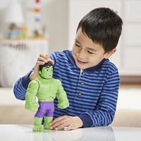 Spidey et ses Amis Extraordinaires, Hulk Casseur de mur, figurine de 25 cm à plusieurs visages avec mur en brique