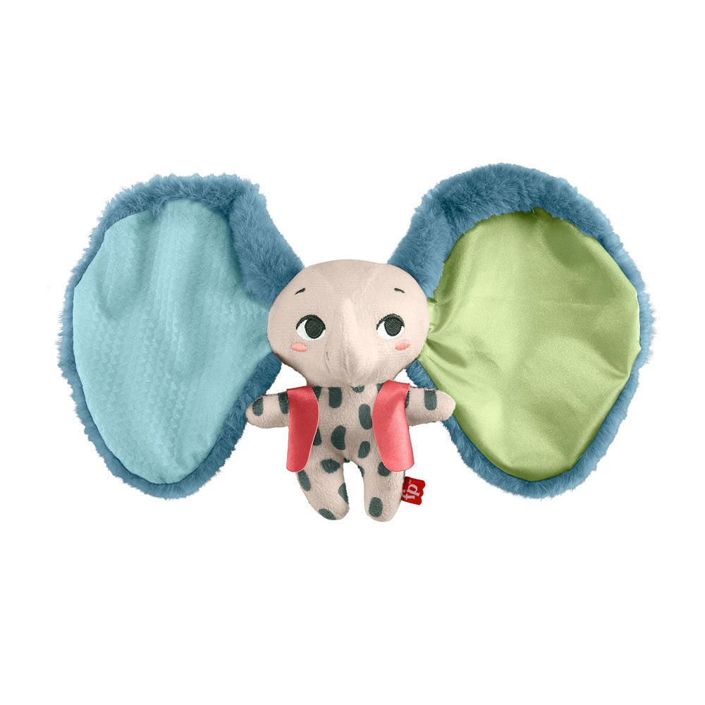 Fisher-Price Planet Friends All Ears Lovey Baby Sensory Toy, Plush Elephant for Newborns