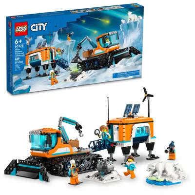 LEGO City Arctic Explorer Truck and Mobile Lab 60378 Building Toy Set (489 Pieces)