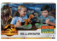 Rock 'Em Sock 'Em Robots Blue vs Atrociraptor Jurassic World Dominion Game