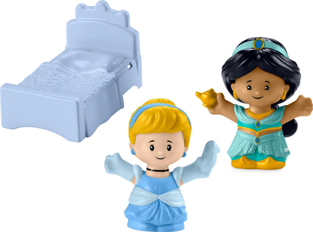 Princesses Disney-Coffret pour tout-petits Little People-Château lumières magiques et danse avec 2 figurines