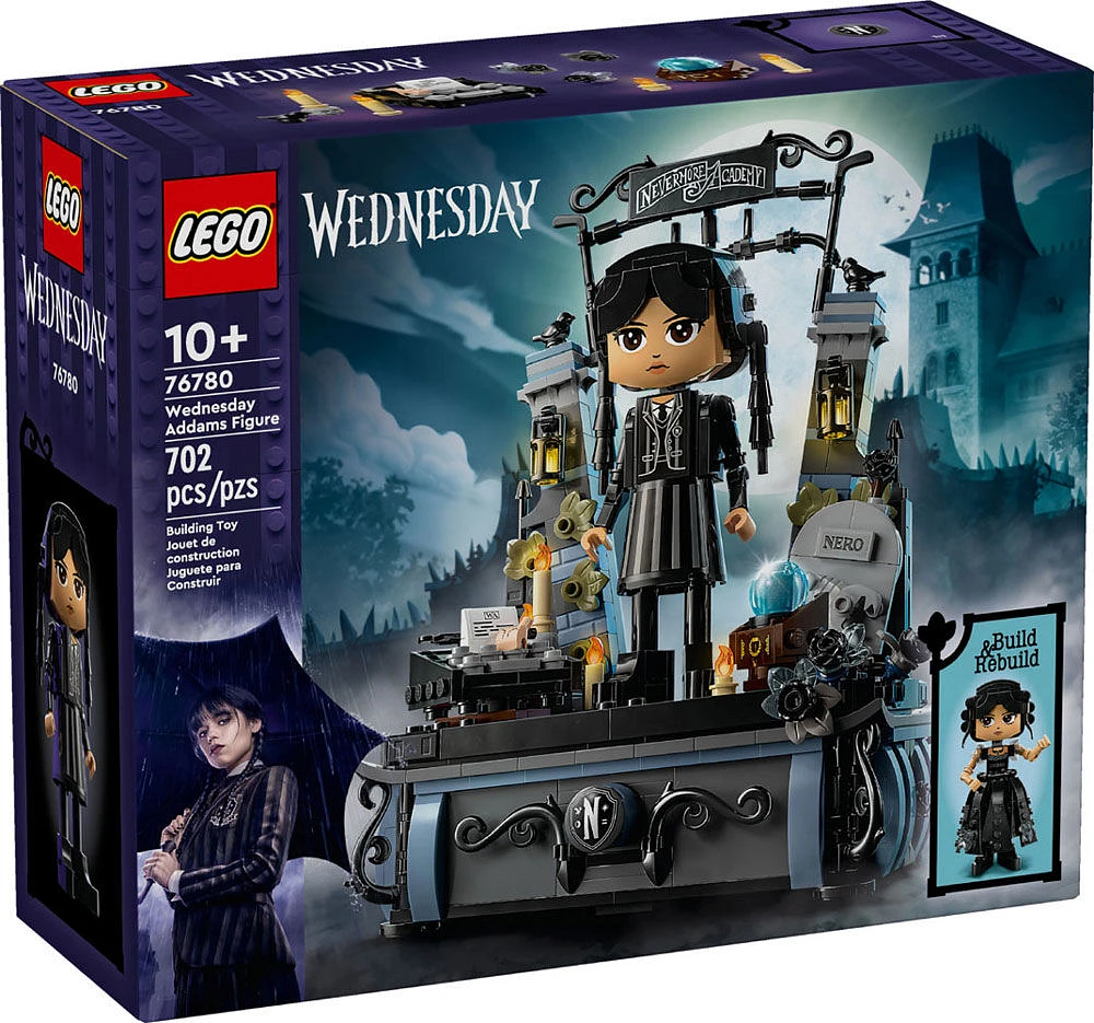 LEGO Wednesday: Wednesday Addams Figure, Collectible Set for Kids, Rebuildable Toy Gift 76780