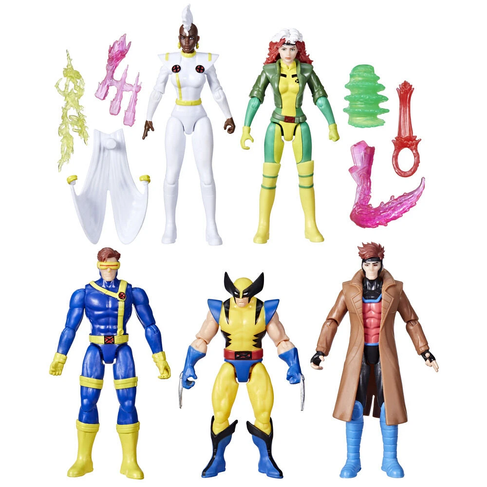 Marvel Studios X-Men '97, pack d'équipe de 5 figurines de 10 cm avec accessoires, jouets de super-héros - Notre exclusivité