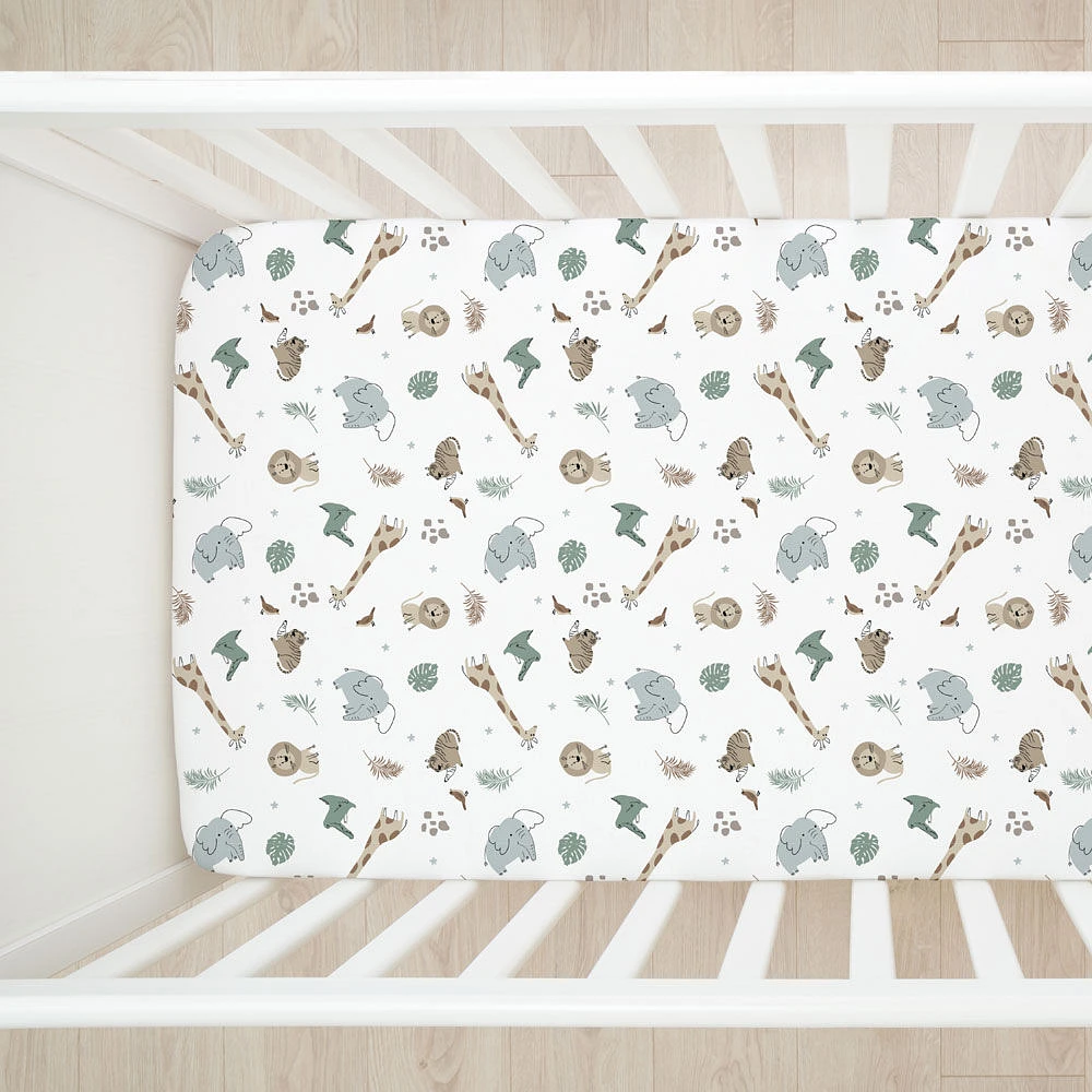 Koala Baby 1 pack Flannel Sheet Safari Fun