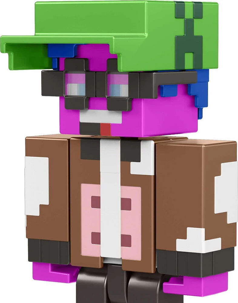 Minecraft - Série Créateur - Figurine - Chaussons Lapin + Cravate à Rayures