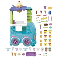 Play-Doh Kitchen Creations Super Ultimate Ice Cream Truck Playset with 37 Accessories, 14 Cans, Realistic Sounds