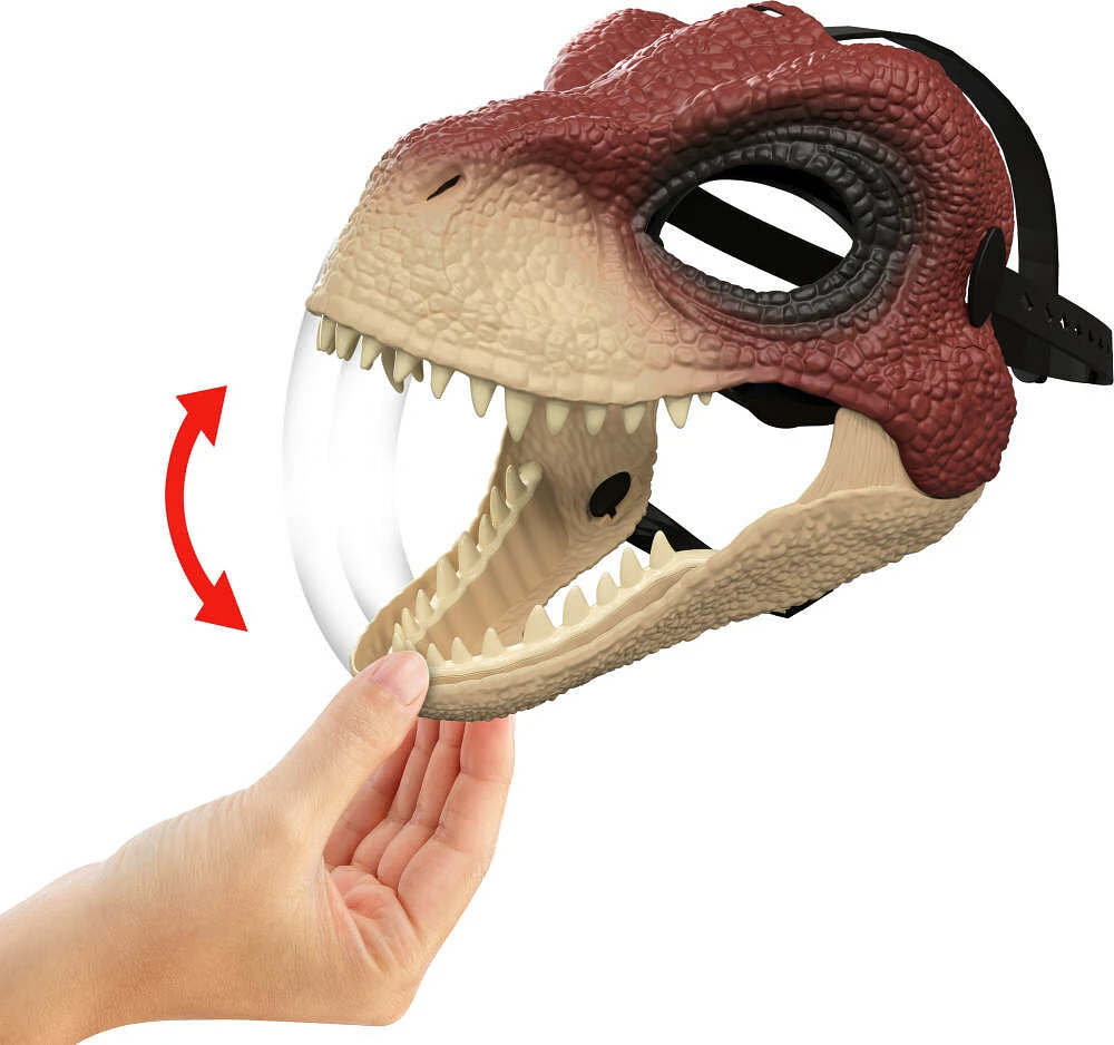 Jurassic World Rebirth Raptor Dinosaur Mask, Role-Play Head Wear, Movie-Inspired Costume Gear