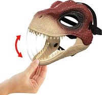 Jurassic World Rebirth Raptor Dinosaur Mask, Role-Play Head Wear, Movie-Inspired Costume Gear