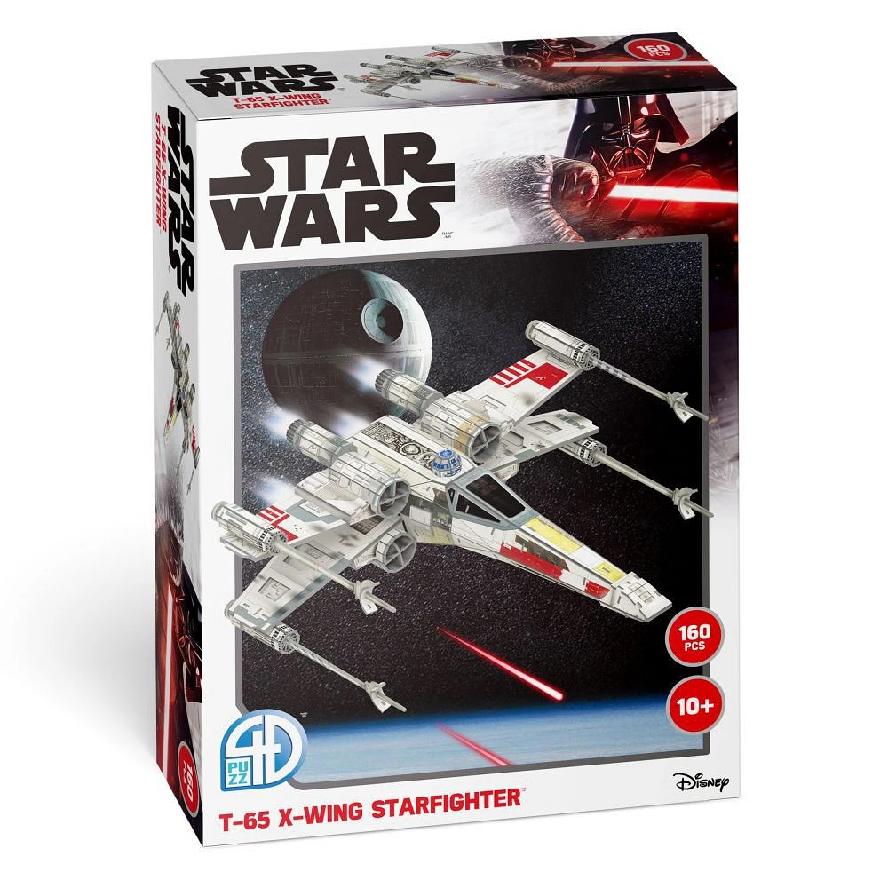 4D Build, Star Wars T-65 X-Wing Starfighter, 3D Paper Model Kit, 160 Piece Paper Model Kit