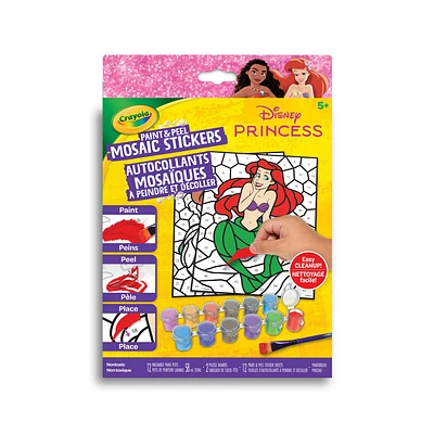 Crayola Paint & Peel Mosaic Stickers Kit, Disney Princess