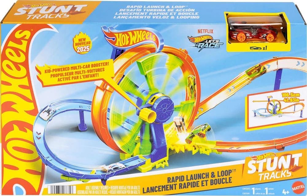 Hot Wheels Action Coffret de Jeu Lancement rapide et boucle