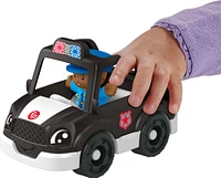 Fisher-Price Little People Police Car, Push-Along Toy Vehicle & Figure for Toddlers & Kids
