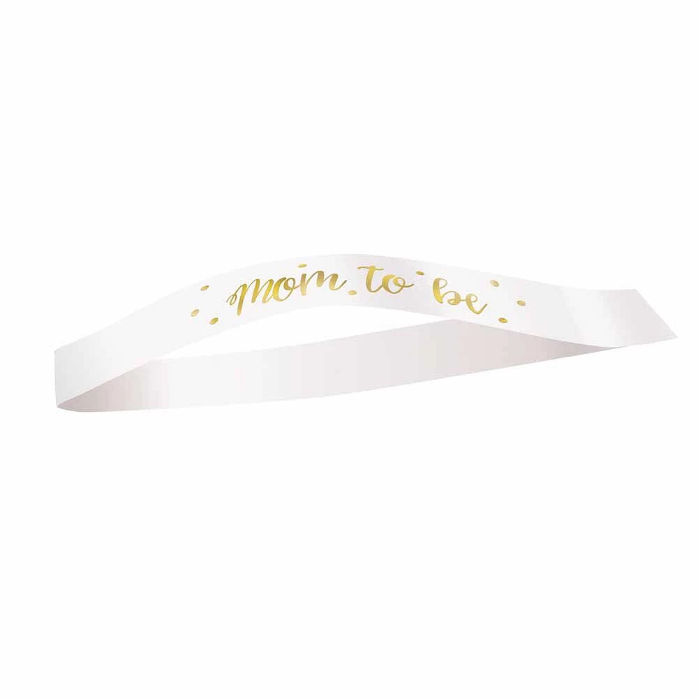 Ceinture Satinée En Feuille D`Or - ``Mom To Be`` - Édition anglaise