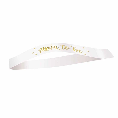 Ceinture Satinée En Feuille D`Or - ``Mom To Be`` - Édition anglaise